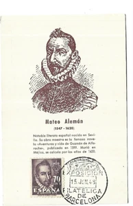 Maximum Card Spain 1948 Mateo Aleman - Picture 1 of 2
