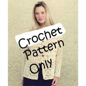 New Mari Lynn Patrick Reynolds Utopia Crocheted Cardigan 82299 Crochet Pattern - Picture 1 of 2