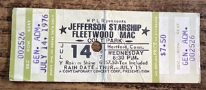 Jefferson Starship/Fleetwood Mac Concert Ticket Hartford CT July 14, 1976 + more - Picture 1 of 4