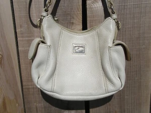 Dooney & Bourke Ivory/White Pebbled Leather Crossbody Bag Purse - Picture 1 of 13