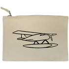 'Seaplane' Canvas Clutch Bag / Accessory Case (CL00017204)