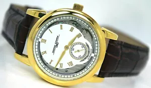 NEW JORG GRAY JG7300-11 AUTOMATIC GOLD TONE WHITE SKELETON WATCH - Picture 1 of 7