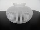 Vintage Lantern shape Italian frosted & white striped Cased glass light shade