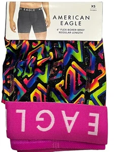 NWT AMERICAN EAGLE Flex 6" Boxer Brief Sz XS-S-L-XL Pink Multicolor #5 - Picture 1 of 9