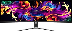 MSI MPG 491CQP QD-OLED 49" DQHD Curved Gaming Monitor, 144Hz/0.03ms HDR 400 - Picture 1 of 5