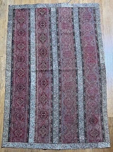 Antico tessuto paisley Termeh Per'sian tessuto a mano XIX secolo ZZ170 - Foto 1 di 8