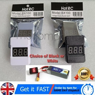BX100 1-8S Lipo Li-Ion RC Akku Niederspannung Tester Monitor Summer Alarm 1V-36V
