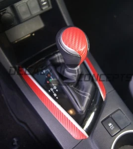 2014-2016 Corolla RED Carbon Fiber Shift Knob Accent Decal kit Toyota gear  - Picture 1 of 3