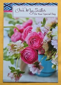 "For My Sister..." Birthday Large Format Greeting Card 5.5x8.0"(+Envelope - Picture 1 of 4