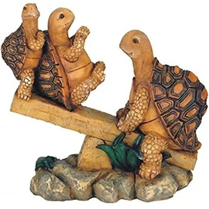 Turtle Family on Seesaw Figurine 6 inch - Picture 1 of 1