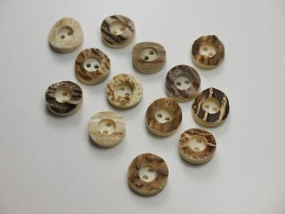 13 Stück Horn Trachtenknöpfe Knöpfe Zierknöpfe mit Muster d=15 mm TK-III-60 - Bild 1 von 3