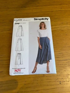 New SIMPLICITY Misses WRAP SKIRT Easy To Sew Sewing Pattern US 6 - 14 K9109 - Picture 1 of 2
