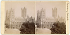 Stereo England, Canterbury cathedral, circa 1870 Vintage stereo card - Canterbur