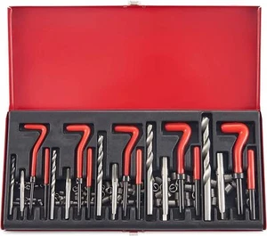 PRO 131 Piece Helicoil Type Thread Repair Kit M5 M6 M8 M10 M12 Twist Drill Bits - Picture 1 of 10