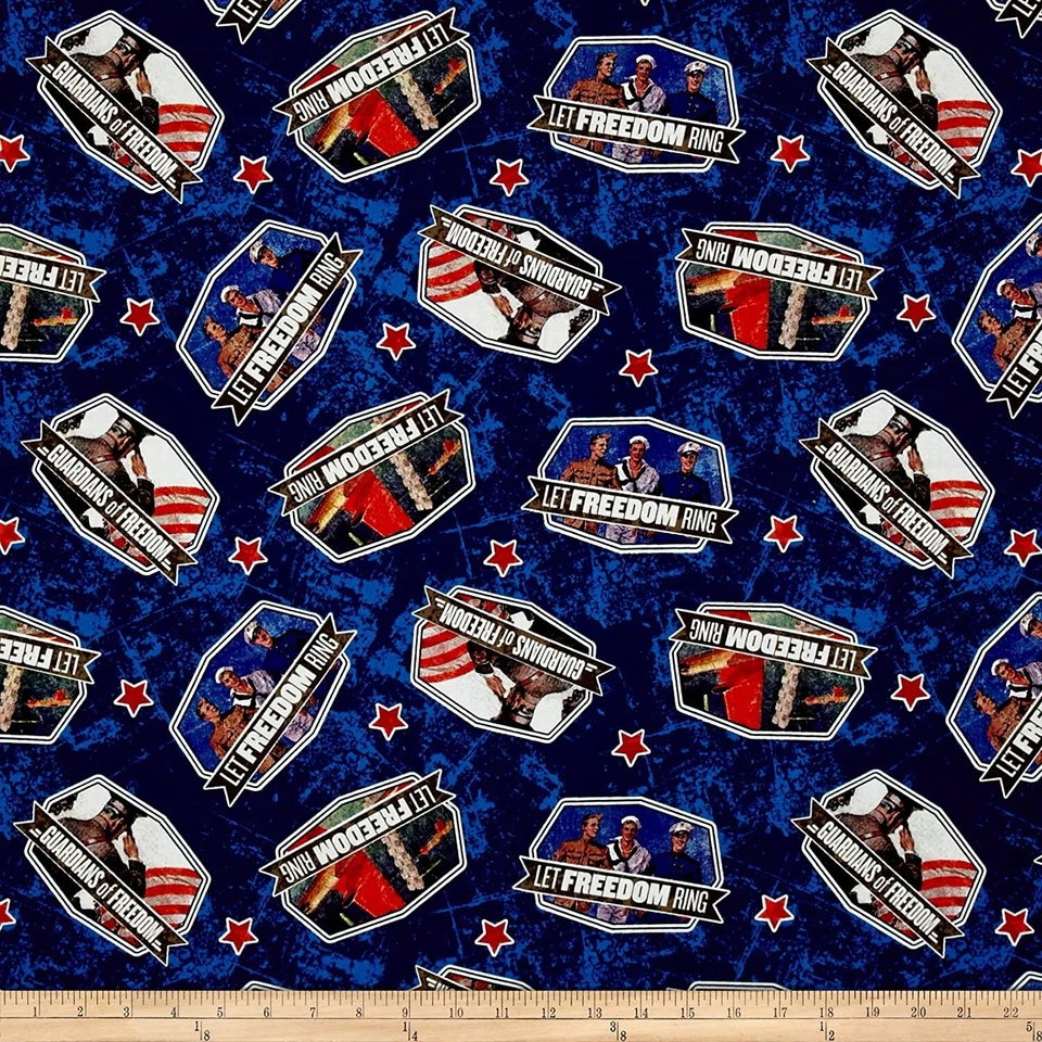 Tela Patriótica - Sábado Noche Post Medallón Militar Azul - Patio de Primaveras Foto 1 de 1