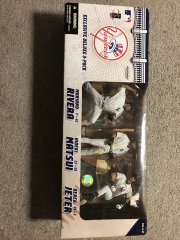 NY YANKEES EXCLUSIVE DELUXE 3-PACK MARIANO RIVERA, HIDEKI MATSUI, & DEREK JETER Cover