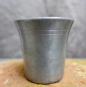 Nice Antique pewter drinking cup with pewter Tudor rose mark, 17th-18th century - Picture 1 of 6