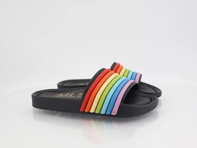 Melissa Women's Beach Sandal Size 7 Scented Slide Black Rainbow Rubber Shoe - Image 1 of 4