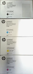 ✨ Nuevo juego de tóner LaserJet HP 654X 654A genuino CF330X, CF331A, CF332A, CF333A 2 ✨ - Imagen 1 de 3