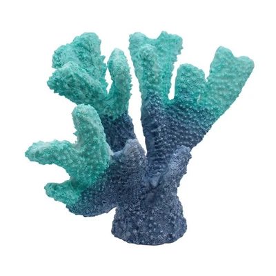 Decoración del hogar de coral costero de resina, decoraciones de arrecife de coral azul sintético para boda... Foto 1 de 4