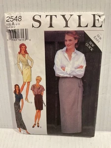 Style 2548 sewing pattern women's size A 6-16 six sizes in one two piece wrap - Picture 1 of 5