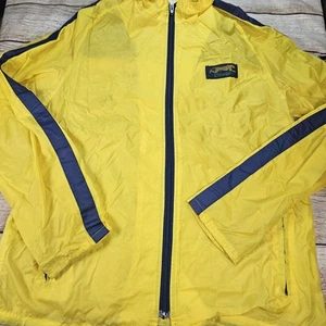 Vintage Cheetah Sport Jacket Windbreaker Nylon Full Zip Men’s Large Yellow - Picture 1 of 6