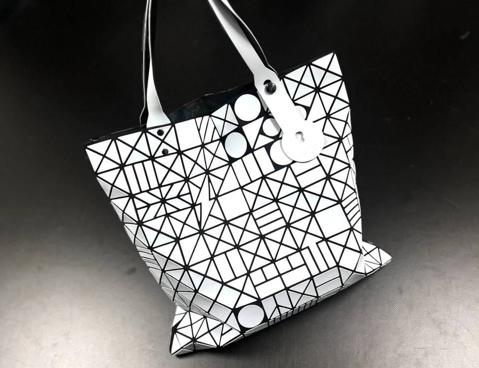 Auténtico bolso de mano para mujer BAO BAO ISSEY MIYAKE blanco prisma BB53-AG328 Foto 1 de 4