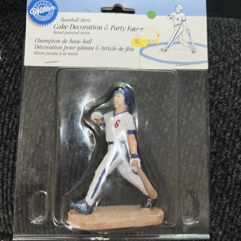 NUEVO Wilton Héroe de Béisbol Jugador Figura Decoración de Pasteles Fiesta Favor 1997 Nuevo en Paquete Foto 1 de 4