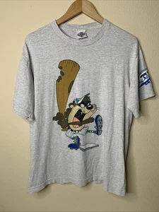 Vintage Taz Baseball Shirt Herren Gr. L Looney Tunes Sluggers Art Tee 90s - Bild 1 von 8
