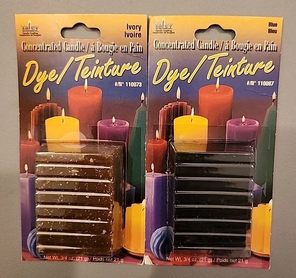 Candle Making Supplies ~ Wax Dye ~ 1 PKG. BLUE & 1 PKG. IVORY ~ Candle Dye - Image 1 of 2