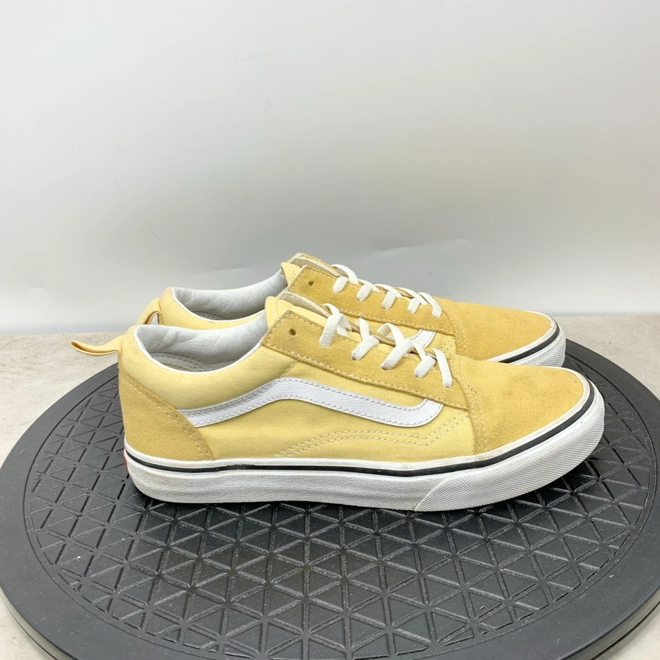 Vans Tenis Niños Talla 6.5 Zapatos Amarillo Gamuza Old Skool Sin Cordones Niños Niñas Foto 1 de 4