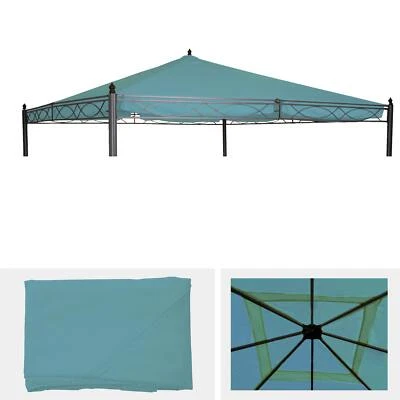 MODERNE-WOHNIDEEN B-Ware Ersatzbezug für Dach Pergola Pavillon Calpe 4x4m, türkis-blau