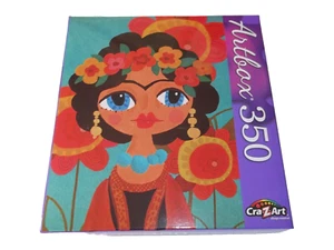 Jigsaw Puzzle 350 Pieces FRIDA KAHLO FLORAL PORTRAIT 20 X 12 Artbox 350 - Picture 1 of 2