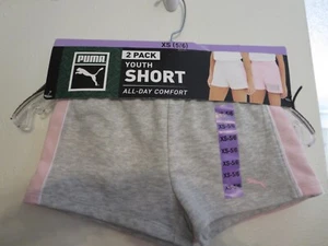 Youth 2-Pack Girls XS SIze 5/6 Shorts . All Day Comfort Pink Gray  NEW - Picture 1 of 5
