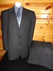 HART SCHAFFNER MARX SOFTLY TAILORED Sz 42R 36 x 27 GRAY STRIPED WOOL SUIT