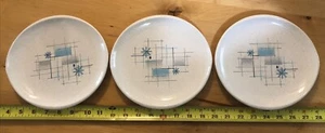 Lote de 3 placas vintage Franciscan Atomic Oasis de 8 pulgadas - Imagen 1 de 5