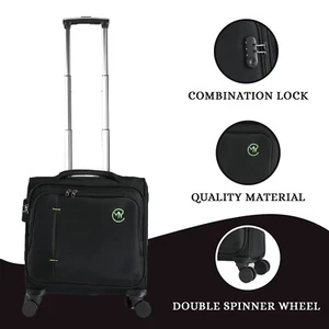 Maletín para computadora portátil bolsa de piloto negocios oficina con ruedas estuche de viaje bolsa de cabina - Imagen 1 de 39
