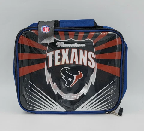 Houston Texans NFL Adult Kids Insulated Lunch Box Bag School Bag Cooler NWT Cover