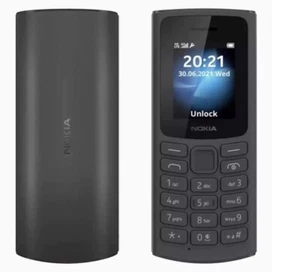 Nokia 105 4G Mobile Phone Simfree Cell Black Dual Sim Unlock New Handset - Picture 1 of 24