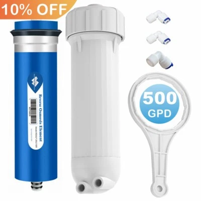 MEMBRANE SOLUTIONS 500 GPD RO Membrane Drinking Reverse Osmosis System Water Filter Replacement Kit