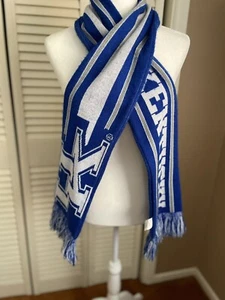 Blue & White University Of Kentucky Wildcats Acrylic Knit Scarf (8 1/2" x 71") - Picture 1 of 4