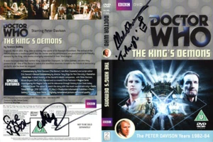 Doctor Who: The King's Demons DVD Cover Signed by MARK STRICKSON, TONY VIRGO +1 - Picture 1 of 1