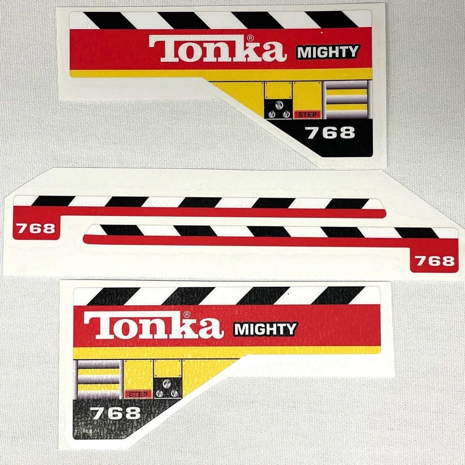 Custom Replacement Cab Stickers Decals 1997 #768 Mighty Dump Tonka Truck  - Image 1 of 1