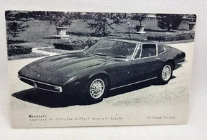 Oldtimer Maserati Sportwagen alter Ausstellungsbedarf Automatenkarte alter Ladenbestand - Bild 1 von 2