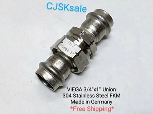 VIEGA 3/4"x1" Union 304 Stainless Steel FKM Made in Germany (NEW). - Picture 1 of 12