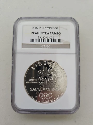 2002-P $1 Silver NGC PF69 WINTER GAMES OLYMPICS Proof Dollar Coin PF 69 PF-69 Cover