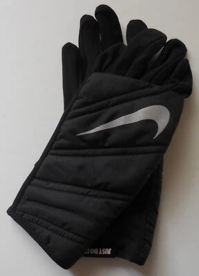 Nike Quilted Dri-Fit Running Gloves Women Black/Silver X-Small - Image 1 of 4