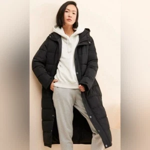 $285 NWT Black Free People x Universal Standard Everest Long Puffer Jacket Sz L - Picture 1 of 16