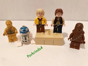 Lego Star Wars Ceremony Minifigures Luke Skywalker Han Solo Chewy R2D2 C3PO L1 - Picture 1 of 2