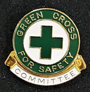 Green Cross For Safety Committee Pin with Gift Box - Picture 1 of 3